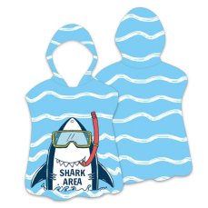 Dětská osuška, pončo s kapucí Shark area Dětská osuška, pončo s kapucí Shark area