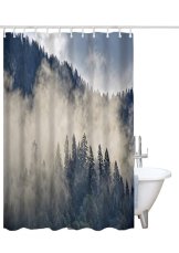 Sprchový závěs 180x200cm - les modrobílý
