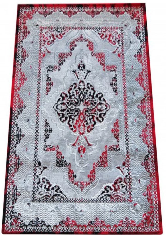 Kusový koberec ANGORA  02  šedočervený