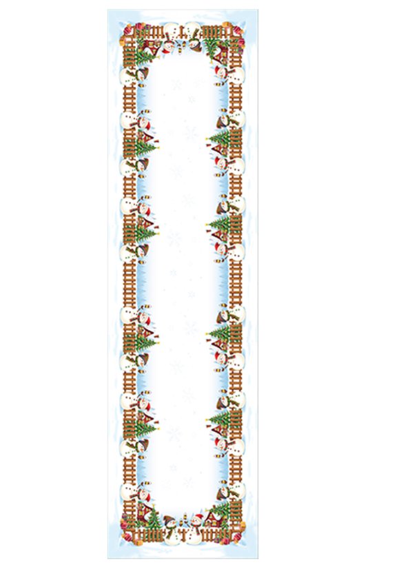 Vánoční ubrus Sněhuláci zelený