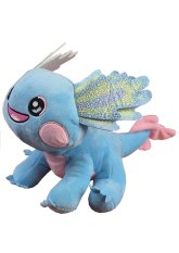 Krásný modrý plyšový vodní dráček neboli Axolotl pro děti.