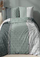 Flanelové povlečení 140x200 +70x90 - Geometrické tvary na zeleném Flanelové povlečení 140x200 +70x90 - Geometrické tvary na zeleném