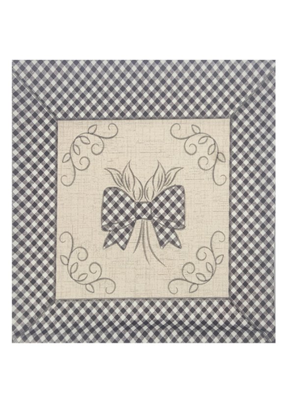 Dekorační povlak na polštář 40x40 na zip velur - mašle béžová