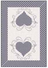 Ubrus/prostírání 30x45cm - srdce béžové Ubrus/prostírání 30x45cm - srdce béžové