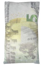 Dekorační polštář bankovka 5 Eur 30x50cm 1