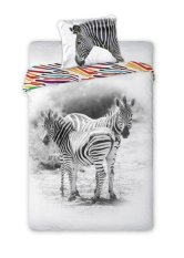 Bavlněné dětské povlečení  s motivem Zebra 140x200+70x90