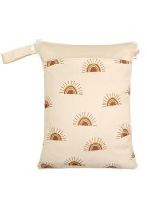 Plážová taška na zip 30x40cm - Slunce béžová