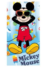 Dětská froté osuška 70x140cm Disney - Mickey mouse brýle modrý