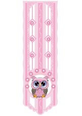 Panelový závěs dětský 50x160cm - Sova růžová