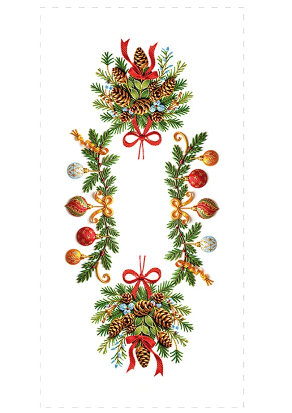 Vánoční ubrus Šišky