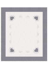 Velký ubrus 120x140cm srdce hnědé na béžovém Velký ubrus 120x140cm srdce hnědé na béžovém