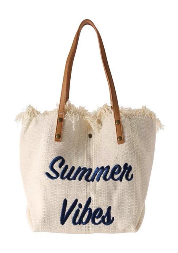 Plážová taška 50x36x14cm - Summer krémová