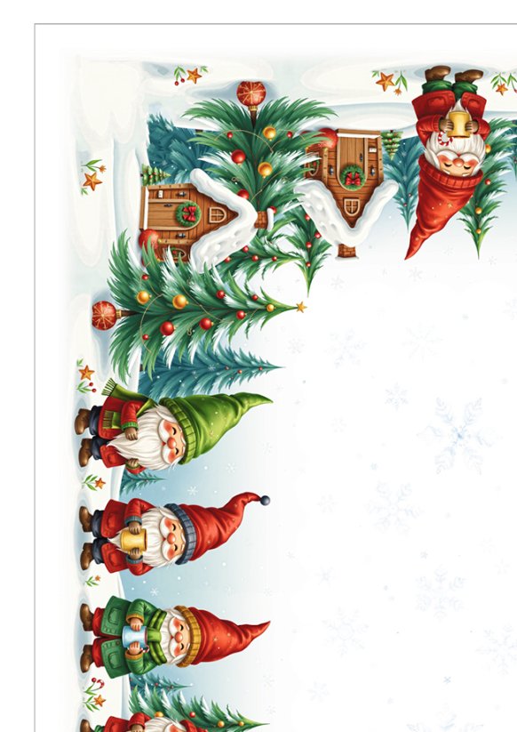 Vánoční ubrus Skřítci