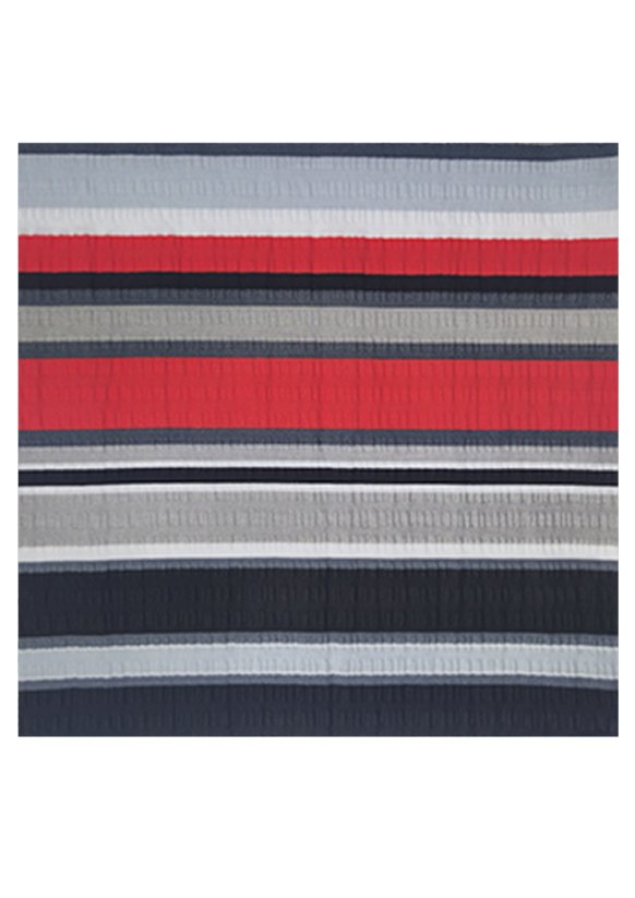 Dekorační krepový povlak na polštářek 40x40 - Pruhy červené a černé