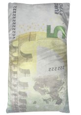 Dekorační polštář bankovka 5 Eur 30x50cm 1