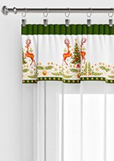 Hotová vánoční záclona 300x140cm - Jeleni horní lem Hotová vánoční záclona 300x140cm - Jeleni horní lem