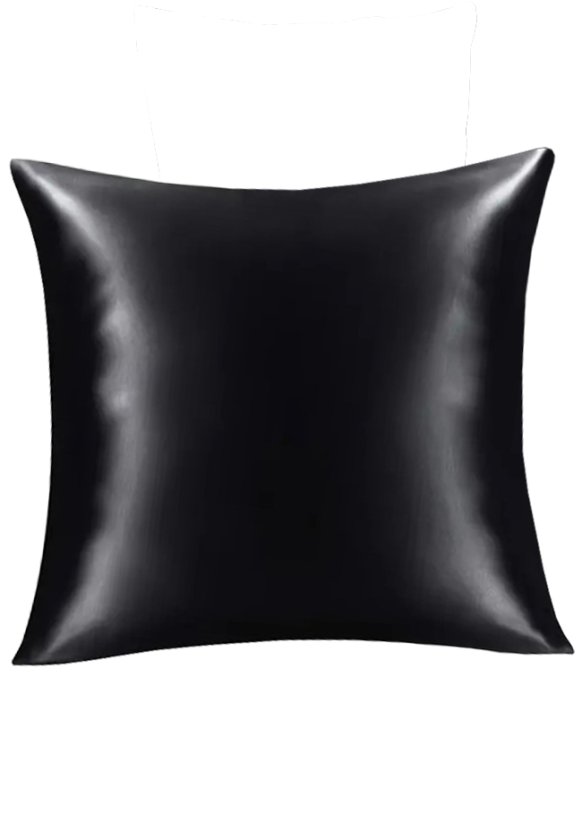 Saténový povlak 40x40cm - černý