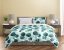 Povlečení satén 140x200 + 70x90 -  Milagro verde geometrické tvary zelené 09 postel