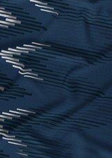 Bavlněné saténové povlečení 140x200 +70x90 - Zik zak modrý detail