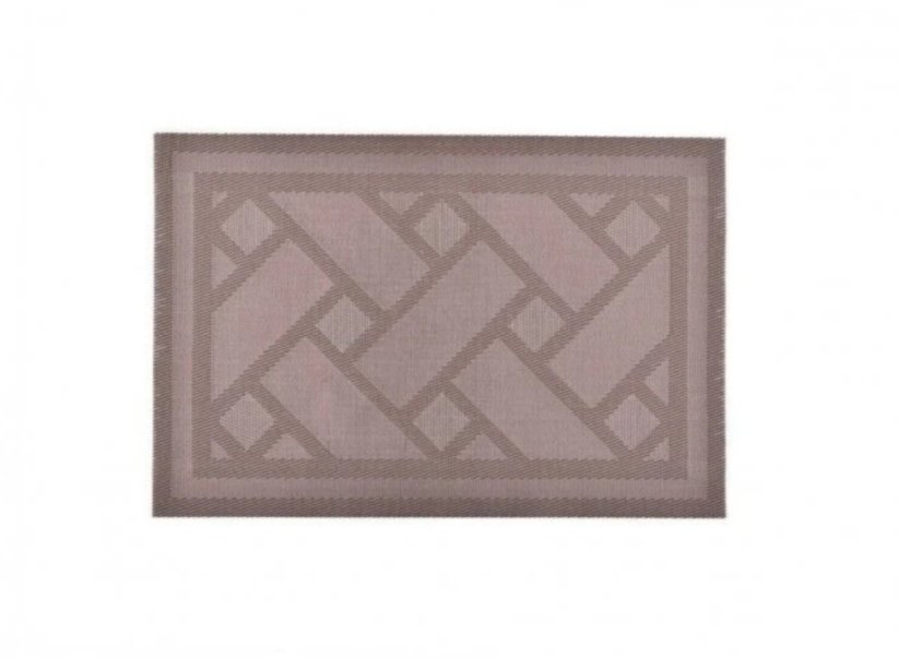 Luxusní prostírání Geometrie kostka 30x45cm - sv. hnědá