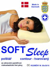 Anatomický polštář 50x30x10 Soft Sleep Contour M Anatomický polštář 50x30x10 Soft Sleep Contour M