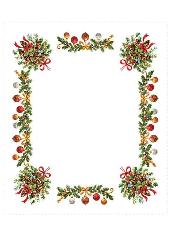 Vánoční ubrus Šišky