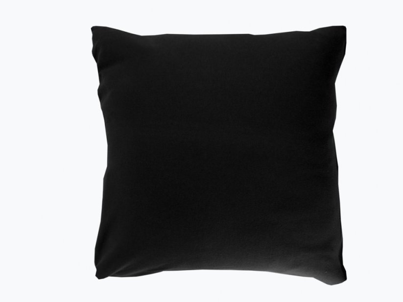Povlak na polštář 40x40cm jednobarevný černý ze 100% bavlny