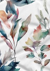 Bavlněné povlečení Lux 140x200+70x90cm - Listy modré na bílém detail