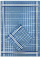 Kuchyňská utěrka s egyptské bavlny 50x70cm - Kostka modrá
