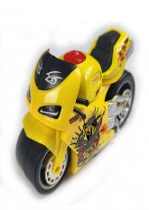 Motorka 9cm na zpětný chod barvy žlutá hračka pro děti i sběratele