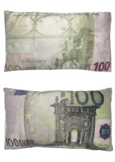 Dekorační polštář bankovka 100 Eur 30x50cm