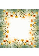 Ubrus čtverec 75x75cm louka máky Ubrus čtverec 75x75cm louka máky