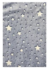 Deka mikroplyšová svítící ve tmě 150x200cm - drobné hvězdičky modré