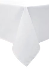 Voděodolný hladký bílý ubrus 140x220cm s obšitím