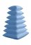Přírodní polštář Eco 100% peří 70x90cm na spaní modrá sypka 1100g