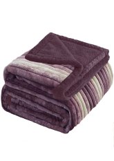 Mikroplyšová deka ovečka/beránek 160x200cm - Pruhy fialová Mikroplyšová deka ovečka/beránek 160x200cm - Pruhy fialová