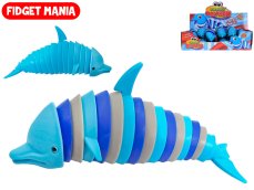 Fidget delfín modrý 17cm klik klak Fidget delfín modrý 17cm klik klak