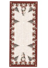 Vánoční ubrus sněhuláci červení 35x35cm