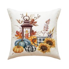 Dekorační povlak 45x45cm - Podzim lucerna a dýně 108