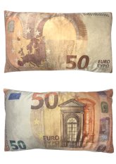 Dekorační polštář bankovka 50 Eur 30x50cm