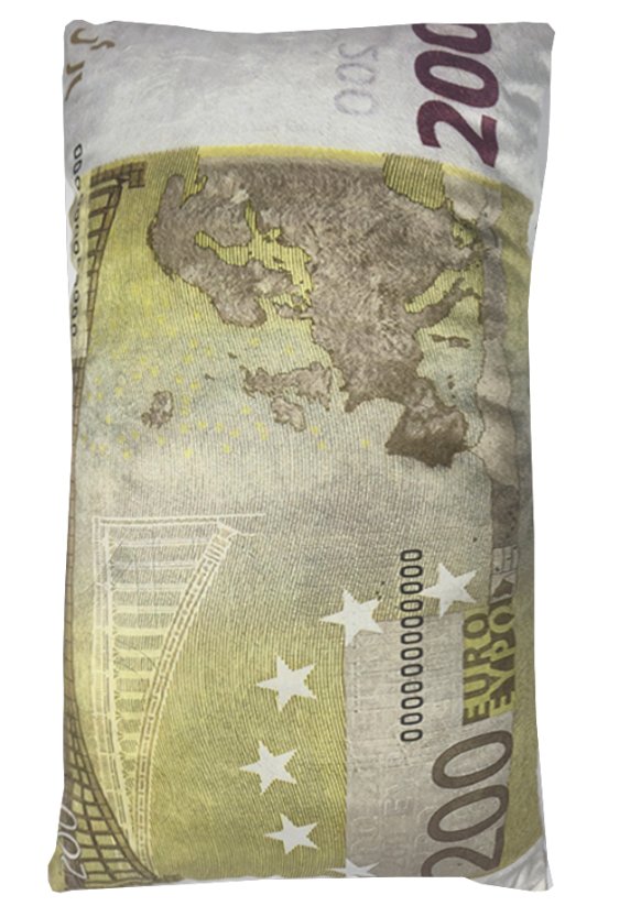 Dekorační polštář bankovka 200 Eur 30x50cm 2