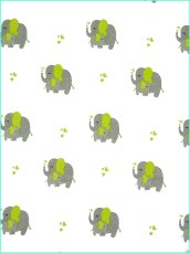 Dětská bavlněná plena 70x70cm s potiskem slon zelený  5ks