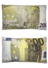 Dekorační polštář bankovka 200 Eur 30x50cm