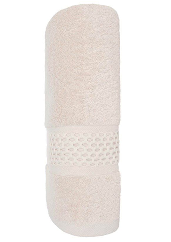 Samostatný ručník Asti s gramáží až 550g/m2 barvy krémové s jemnou bordurou