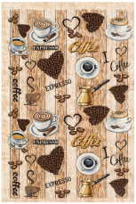 Mikrovlákno utěrka 40x60cm Coffee hnědá zrnka kávy srdce Mikrovlákno utěrka 40x60cm Coffee hnědá zrnka kávy srdce