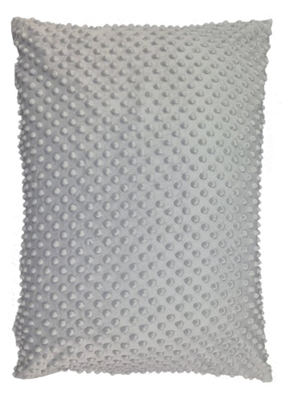 Povlak na polštář 40x60 na zip Minky světle šedý