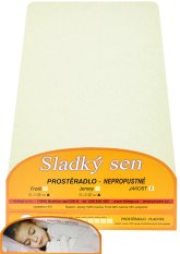 Nepropustné prostěradlo jersey s gumičkou 180x200 v barvě smetanové