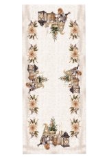 Vánoční ubrus skřítci béžová 35x35cm Vánoční ubrus skřítci béžová 35x35cm