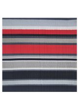 Dekorační krepový povlak na polštářek 40x40 - Pruhy červené a černé