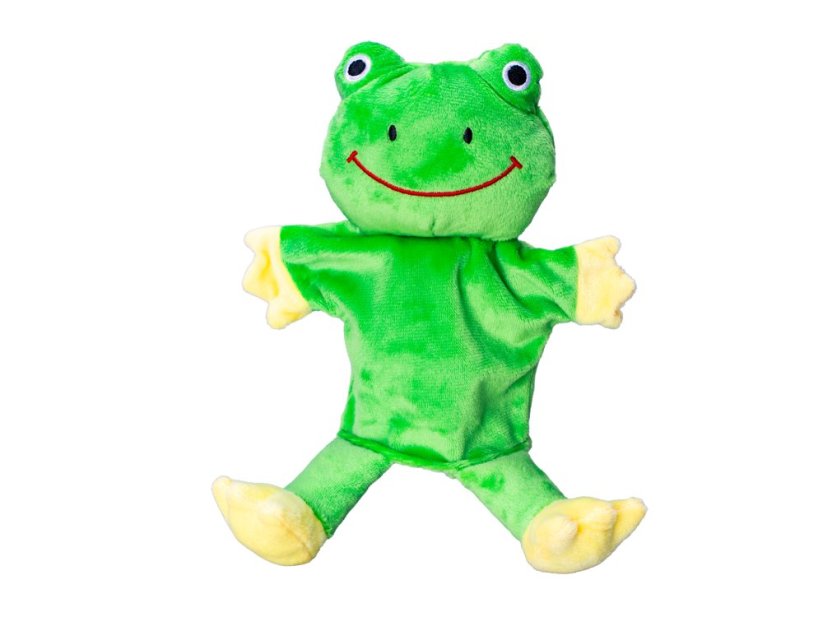 Maňásek zvířátko 25cm - žabky zelené